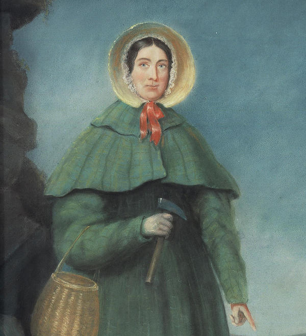 Pastel portrait of Mary Anning by Benjamin John Merifield Donne, 1850. <br><i> ©The Geological Society of London.</i>