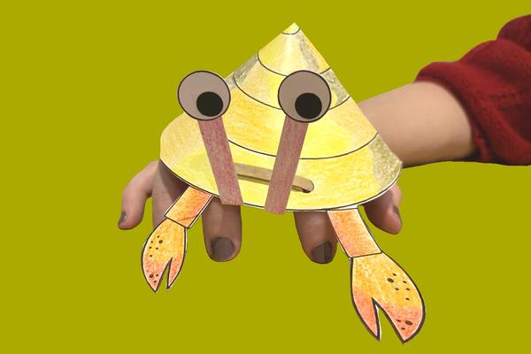 Hermit crab hand puppet