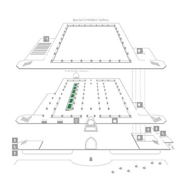 The ecosystems displays are on the left row of cases in the Main Court